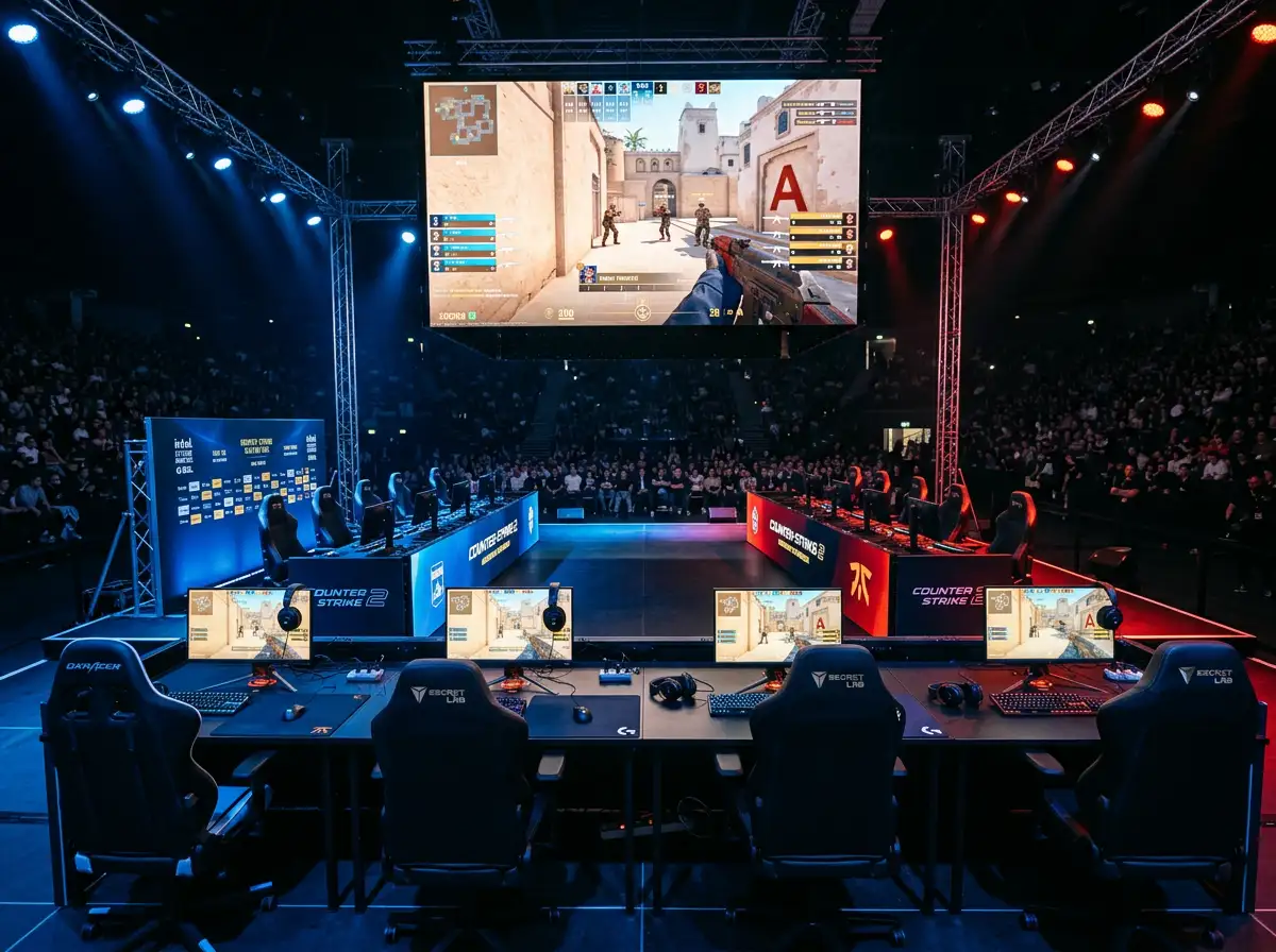Pantalla de torneo de Counter-Strike 2 con mapa Mirage y panel lateral de cuotas en BTC