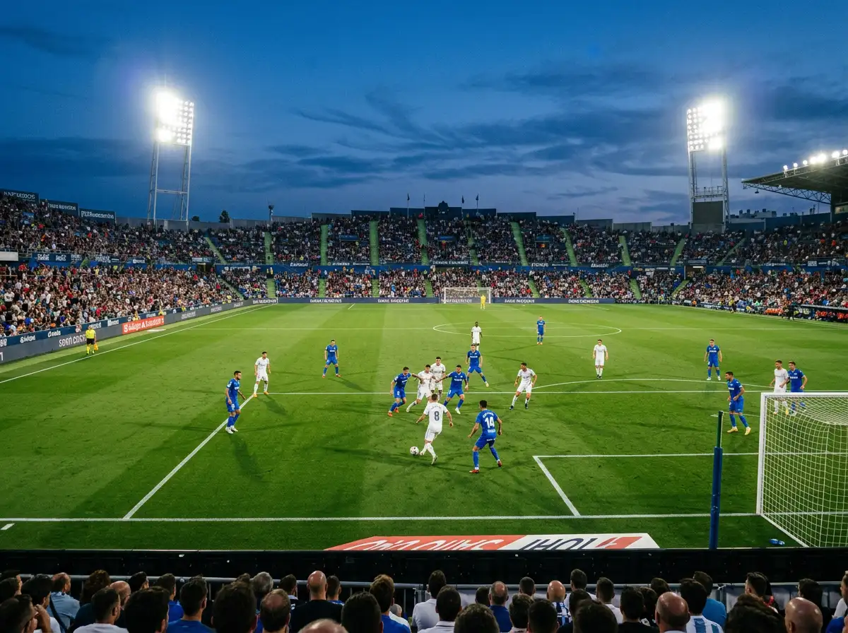 Marcador de partido de LaLiga con panel lateral de cuotas en BTC y mercados de hándicap asiático