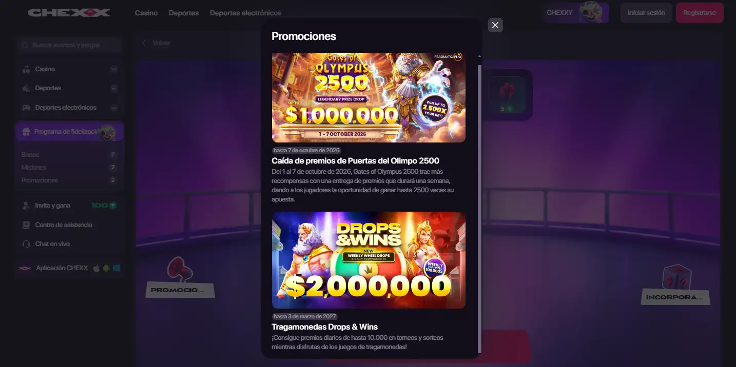 Oferta de bienvenida con tres niveles de depósito y giros gratis